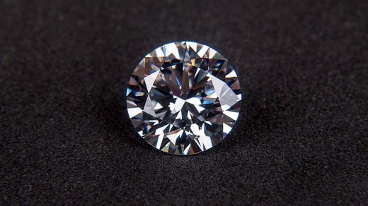 Diamond on black background